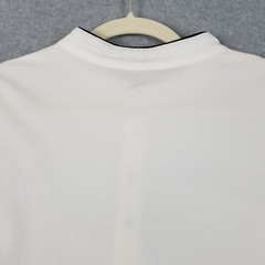 Kuyigo Henley Shirt Men’s 2XL XXL White Long Sleeves Band Collar Stretch Casual