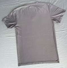 Duluth Trading Co Mens T-Shirt Gray Stretch V Neck Breathable Tee M