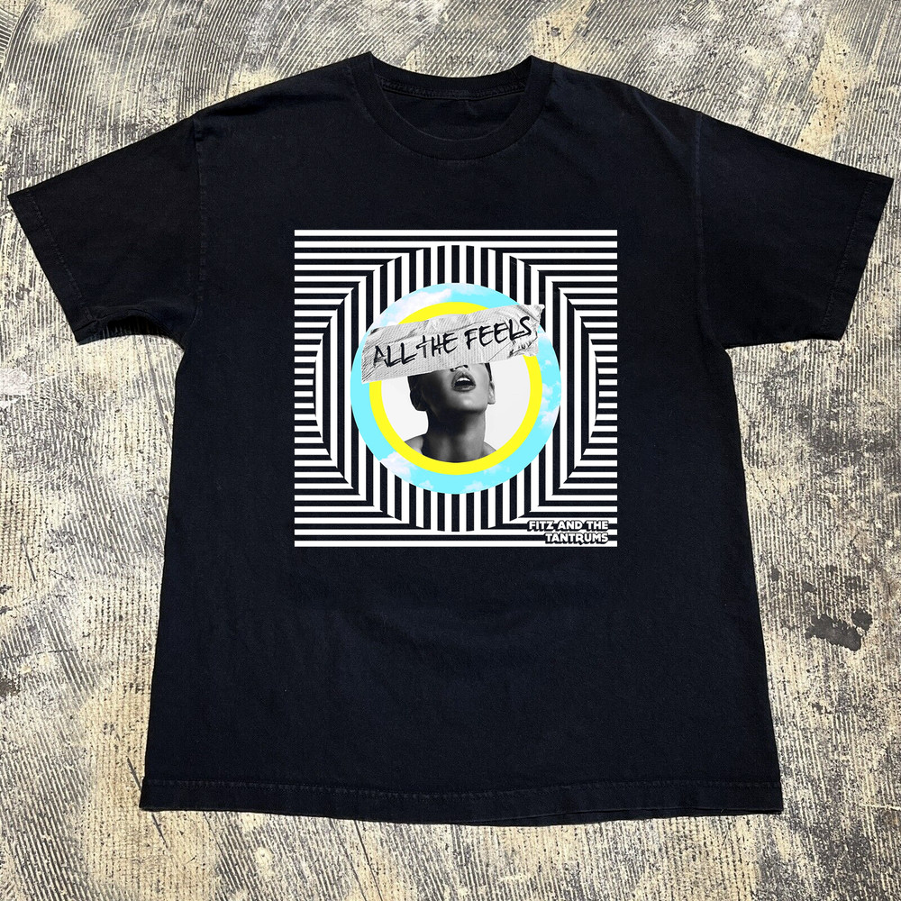 Fitz and The Tantrums All the Feels Black Cotton T Shirt Full Size S-5XL