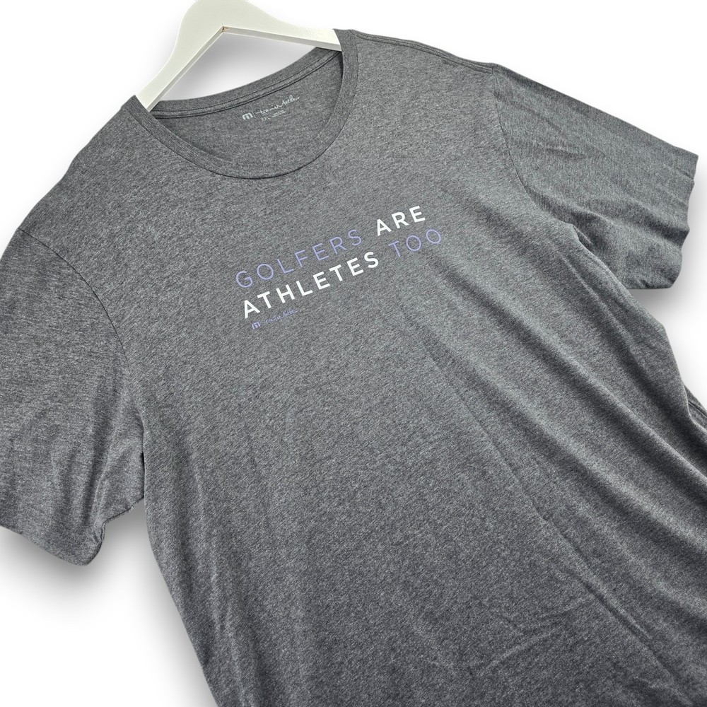 Travis Mathew “Golfers Are Athletes Too” Graphic T-Shirt Men’s XXL Heather Gray