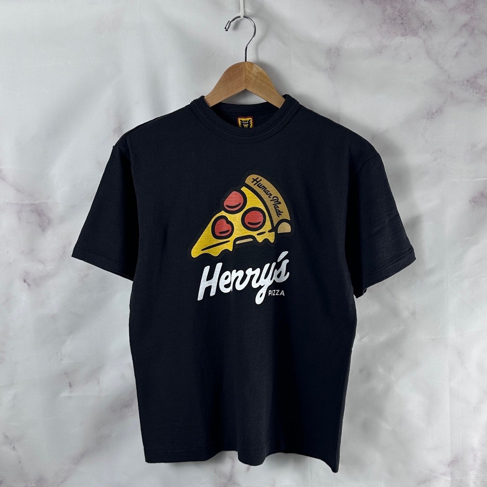 Human Made x Henry’s Pizza Shirt Verdy Black Slice Tee M Nigo Japanese
