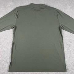 Free Fly Shirt Mens XL Green Bamboo Henley Performance Long Sleeve Stretch Tee