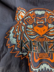 Kenzo Men’s Tiger Print T-Shirt In Dark Blue /Multi Size M Used