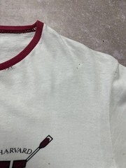 Vintage 80s Champion Harvard Crew Rowing Tab Tee Ringer T-shirt Made in USA