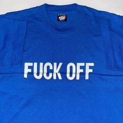 Vintage 90s Humor Quote Fold Up T-shirt Size M Blue Single Stitch Grunge Skater