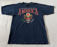VTG 90’s Galt Sand USA America Eagle Crest T-Shirt MADE IN USA Patriotic Sz L