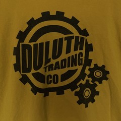 Duluth Trading Company Longtail T Shirt Men 2XL Mustard Duluth Gear Logo Graphic