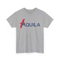 Aquila Italian Airline Red Blue Modern Logo Aviation History T-shirt