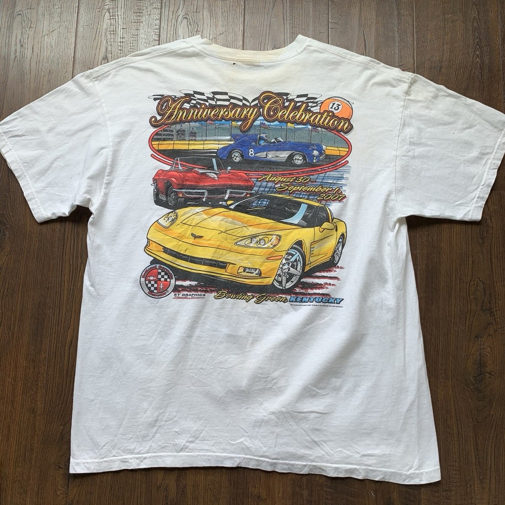Corvette Men’s Vintage Short Sleeve T-Shirt Soft Cotton Material 2007 Size L