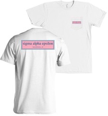 Sigma Alpha Epsilon Fraternity Bella + Canvas POCKET Shirt SAE – MORE COLORS
