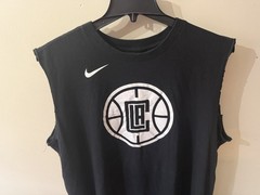 NIKE TEE SHIR (SLEEVELESS) FOR MEN. ( BLACK / WHITE ) SIZE – XXL. L.A.CLIPPERS.