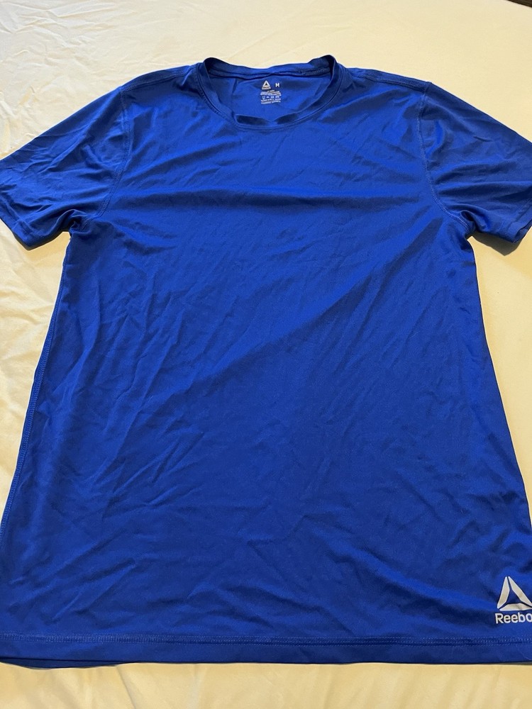 Reebok T-shirt Men M Blue Running Gym