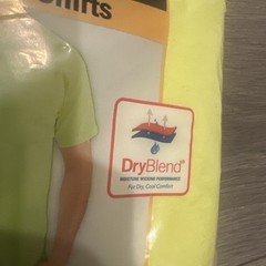 Gildan Mens 2-Pack Workwear Pocket T-Shirt XL Safety Green Dry blend Heavyweight