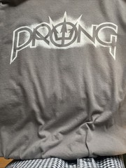 Prong Band t-Shirt XL gray Graphic Metal Rock Logo Snap Record