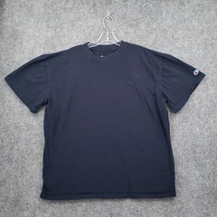 Champion T-Shirt Mens 1XL Blue Athleticwear Crew Neck Short Sleeves Cotton