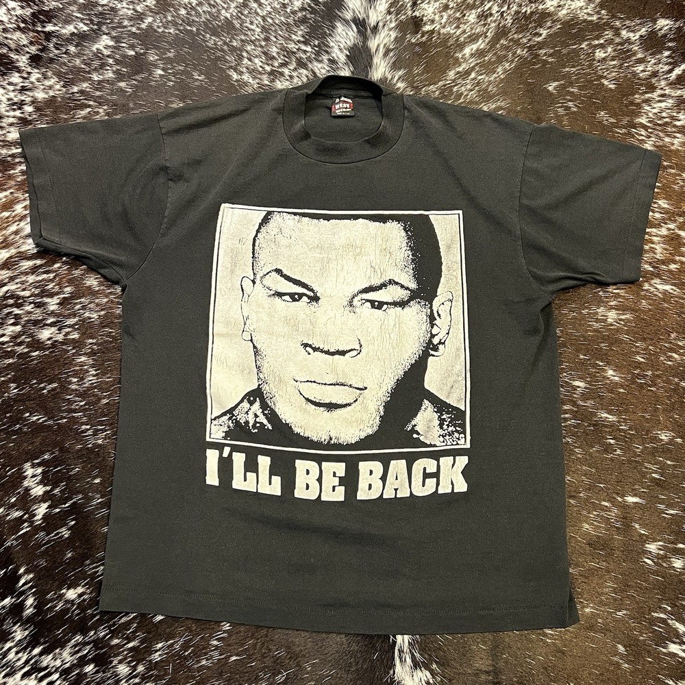 Vintage Mike Tyson I’ll Be Back Graphic T Shirt USA Made Size XL