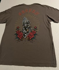 Sullen Art Collective Premium Rose Skull T-Shirt LARGE Tattoo Streetwear Beach