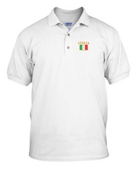 ITALIA FLAG Embroidery Embroidered Golf Polo Shirt
