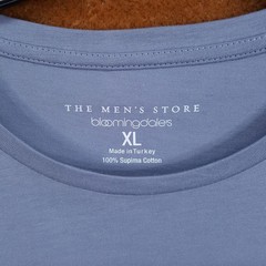BLOOMINGDALES Shirt Mens XL Grey Pullover Crew Short Sleeve 100% Supima Cotton