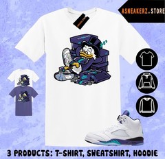 Shirt To Match AJ 5 Grape 2025 Sneaker Matching Tee Sneakerhead Scrooge T-Shirt