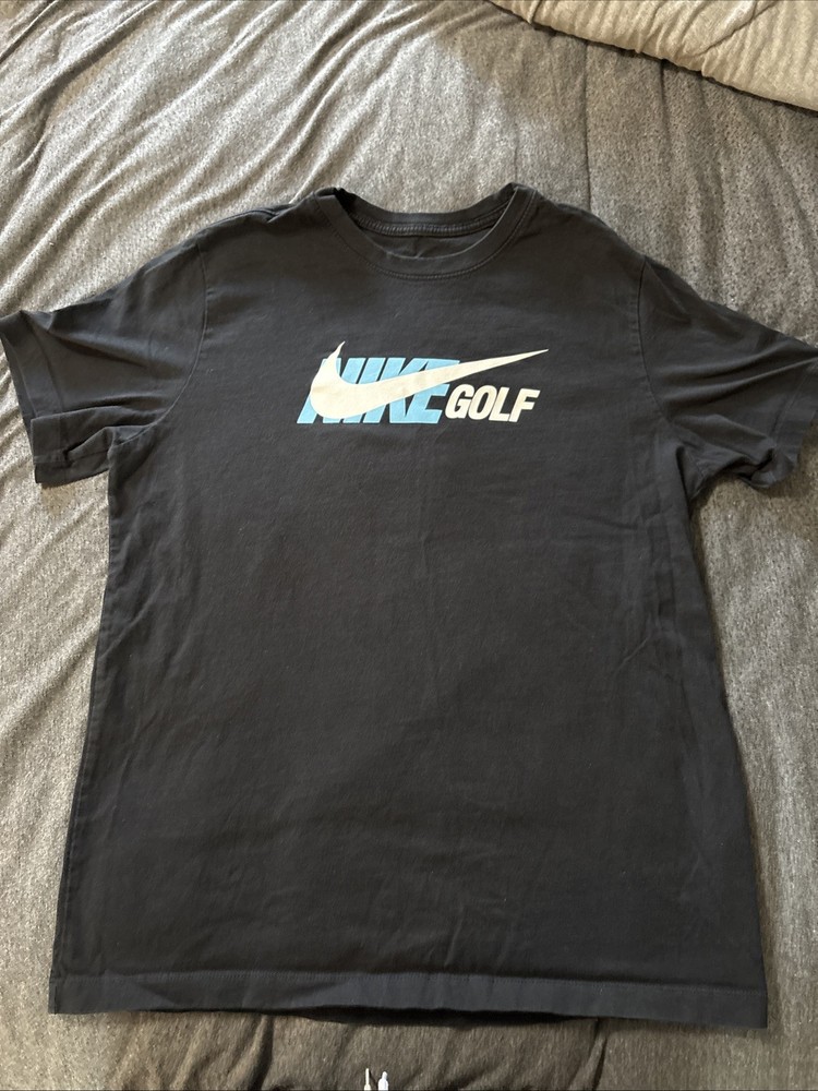 Nike Golf The Nike Tee Black Cotton Men’s Graphic Logo T-Shirt Size L
