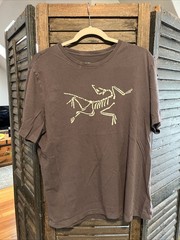 Arc’teryx Archaeopteryx Logo T-Shirt Blue Gray Cotton Blend Men Size L