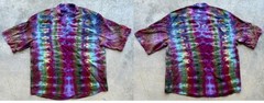 Custom Tie Dye On Henley Shirt Size XL