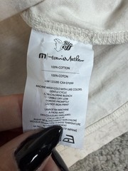 Travis Mathew Shirt Mens M Beige Marbled Crew Neck Cotton Regular Fit Tagless