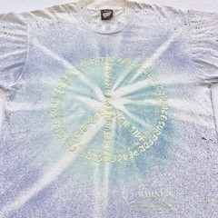 vtg 90s SURF FOR PEACE MAKE WAVES, NOT WAR T-Shirt M beach threads symbol sign