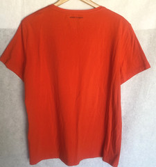 ARMANI EXCHANGE A|X Size XL Slim Red Alphabet Logo Block Print Soft T-Shirt
