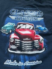 Classic Trucks Made in America Graphic Tee Mens Size Large Vintage Cars
