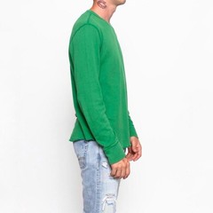 2000s Y2K GAP Thermal Long Sleeve Shirt Green Slim Indie Asymmetrical Hem Medium