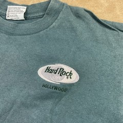 Vintage Hard Rock Cafe T-Shirt Men Sz S Hollywood Embroidered 90s Tee USA