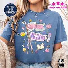 Personalized Kindergarten Shirt Custom Kindergarten Teacher Name Team Shirt