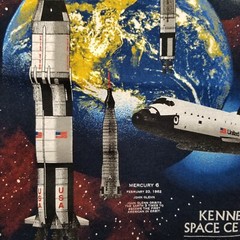 Vintage Kennedy Space Center Launch T-Shirt NASA Space Shuttle Size Large Black