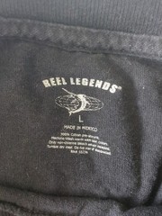 REEL LEGENDS Fish T-shirt Double-Sided Graphics L/S Men’s Size Large