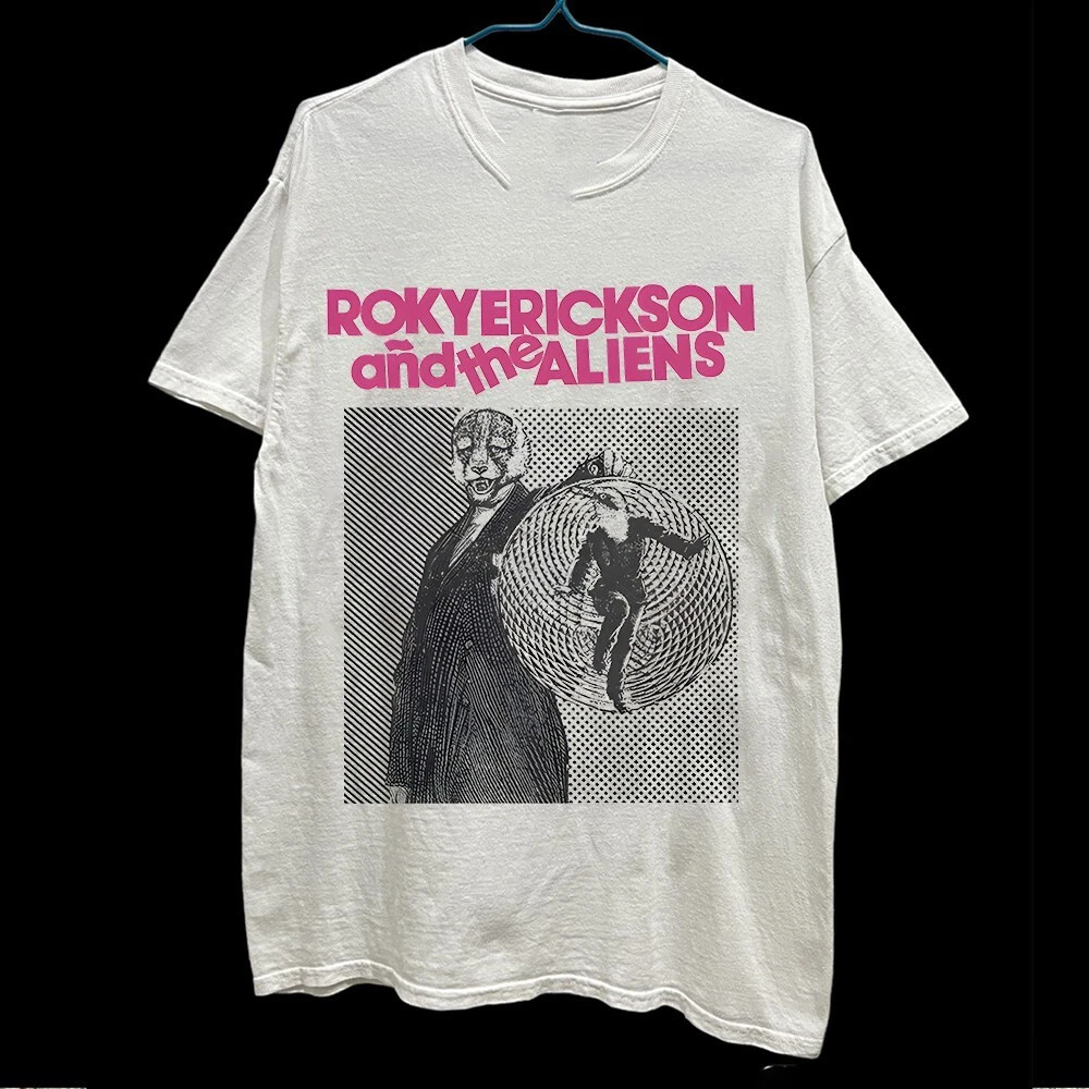 Roky Erickson white T-shirt short sleeve All sizes S to 5Xl
