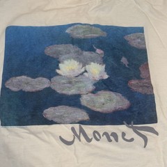 Vintage 90s Claude Monet Water Lillies Art Print T Shirt Large SStitch