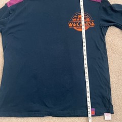 Marvel Black Panther World of Wakanda Long Sleeve T Shirt Men XL Orange Navy