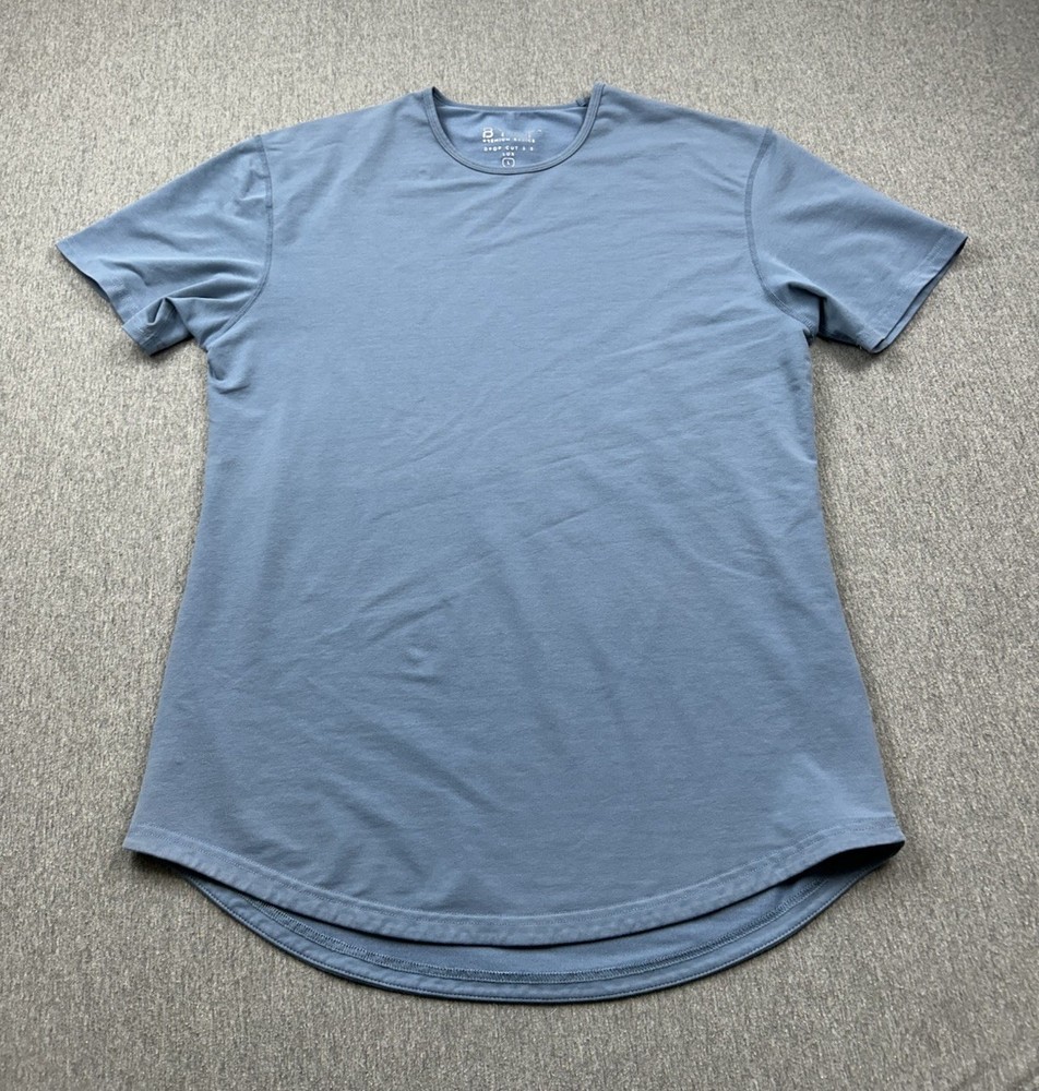 Bylt Drop Cut S/S Lux Mens Large Blue TShirt Stretch Short Sleeve Activewear