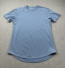 Bylt Drop Cut S/S Lux Mens Large Blue TShirt Stretch Short Sleeve Activewear