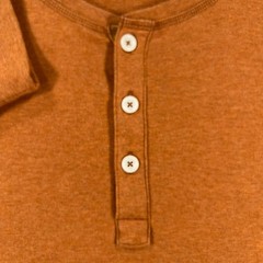 The Normal Brand Henley Shirt Mens 2XL Orange Long Sleeve Casual Comfort