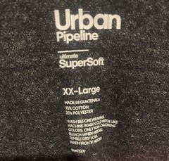 Urban Pipeline Ultimate SuperSoft Gray Pocket Long Sleeve T-Shirt Men’s 2XL