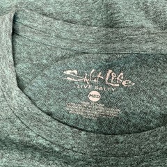 Salt Life Shirt Mens Medium Green Long Sleeve Fish Surf Dive Chill Beach Palm