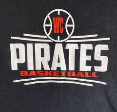 West Carrollton Basketball S T Shirt Pirates Black T-Shirt WC Gildan DryBlend