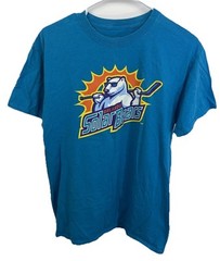 Enemy Ink Solar Bears Hockey Unisex Adult Medium Made in Orlando Blue T-shirt