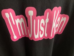 I’m Just Ken T-Shirt Barbie Movie Custom Tee Size 2XL Black BRAND NEW Halloween!