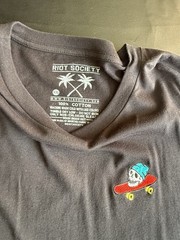 Riot Society Men’s Gray Skull Skateboard Graphic Tee Crew Neck 2XL