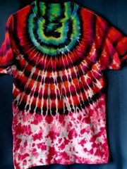 HANES 100% Cotton Tye Dyed Shirt SIZE LARGE Pre-washed WON’T FADE Jaquard Dyes