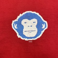 Vintage Chaz Monkey Face Shirt Mens XL Red Fruit of the Loom Graphic Tee 90s